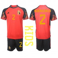 Belgicko Toby Alderweireld #2 Domáci Detský futbalový dres MS 2022 Krátky Rukáv (+ trenírky)
